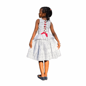 White Tiered Girls' Dress