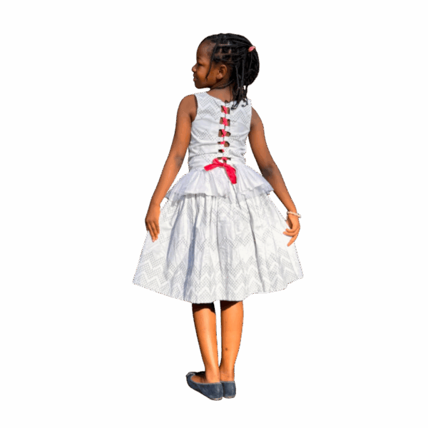 White Tiered Girls' Dress