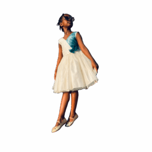Elegant Lace Bodice Girls' Dress