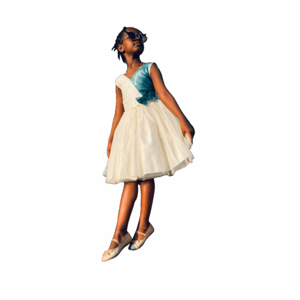 Elegant Lace Bodice Girls' Dress