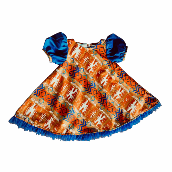 Baby Girls' Diamond and Zig-Zag Patterned Dress